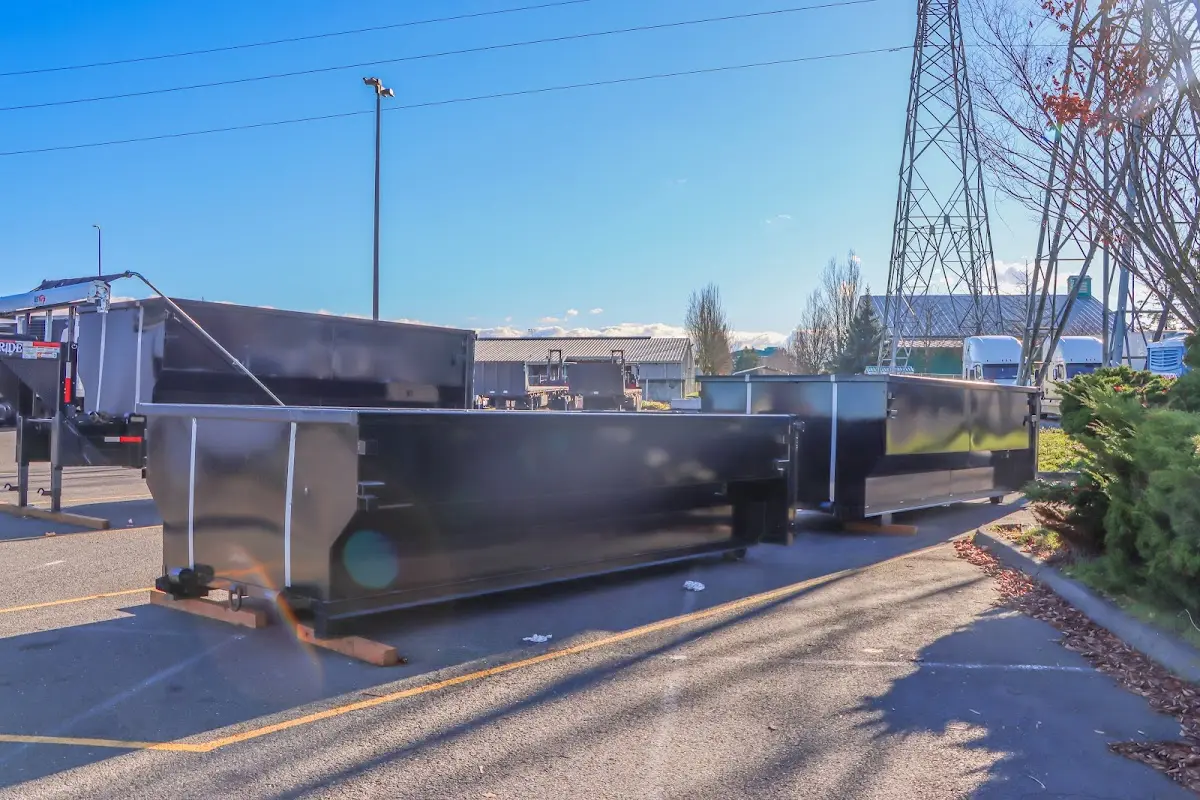 Roll-off dumpster ready for waste disposal at job site for Residential Dumpster Rental in La Presa